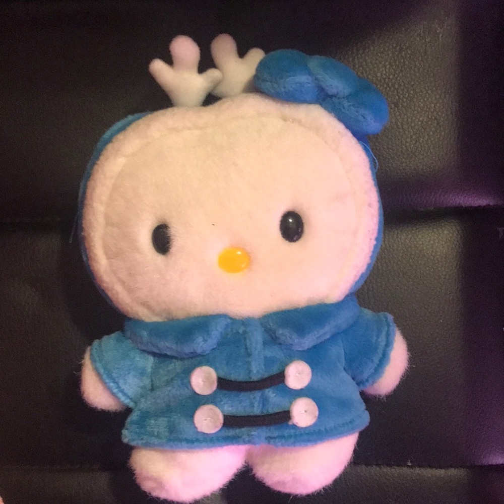 Hello Kitty Blue reindeer plush